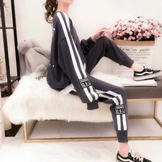 Goodif 女性線條撞色層次感運動上衣下著套組