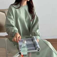 Bori 刷毛加絨寬鬆長版孕婦連身裙 a81