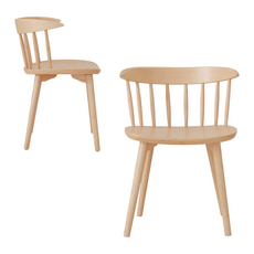 베스트리빙 아롬 원목좌판 등받이 인테리어 의자, 내츄럴, 2개