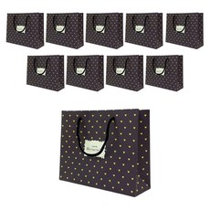 ABM I LOVE YOU 購物袋 中, 黑色, 10個