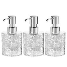 MONACO OLIVE Chandelier 圓形洗劑按壓瓶 300ml, 透明, 3個