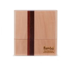 竹製中音薩克斯風/低音單簧管專用簧片盒 條紋, 淺褐色的, 1個