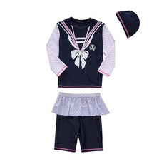 VIVO BINIYA 女童海洋風防曬泳衣3件組