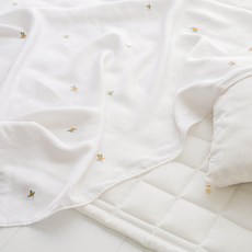 유트러스 자수 풍기인견 냉감 겹이불, 올리브