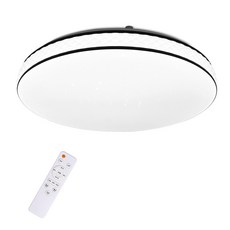 WONHA LED 夏奈爾三色圓形房間燈 混合色 75W + 遙控器, 白色