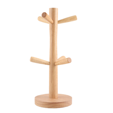 Solve Living多功能純色橡膠木杯架, 木頭, 1個