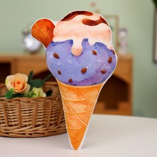 UNHEV 冰淇淋造型抱枕, H 藍莓