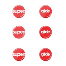 pulsar 9mm圓點Super Glide 2, 紅色, 1個