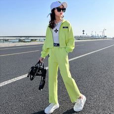 Orenjidamom 女童十字架連帽拉鍊運動3件組