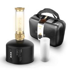 충전식 레트로 LED 캠핑랜턴 3500mA 3000K 전구색 배터리 세트, 혼합색상, 1개