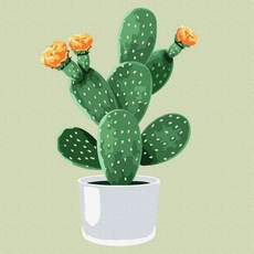 Play about 名畫繪製 DIY 套組 萬歲仙人掌 數字油畫 20 x 20 cm, 混合色, 1個