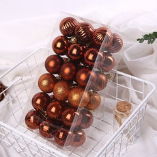 MORIANN 快樂聖誕樹裝飾球 吊飾, 古銅色, 4cm, 36個