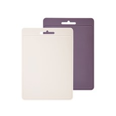 Reborn.J POM POM矽膠砧板 2入, 象牙色, 紫羅蘭色