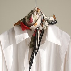 바비수 라플라 꽃 삼각 스카프