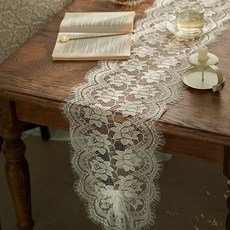 Decoview Rosalind 蕾絲桌巾, 白色, 4 人(160 x 28cm)