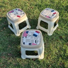 유럽풍 인테리어 사각방석의자 중 3p, 아이보리