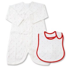 babybear 新生兒星星點點蝴蝶衣+星星點點圍兜