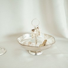 Cozette復古1層托盤, 銀