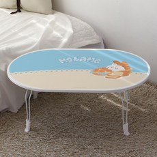 Story Furniture 韓國製 Molang 圓形折疊桌 720, 白色(04 烘焙坊Molang)