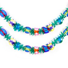 PARTYSHOW 夏威夷花朵派對拉旗, 混色, 2個