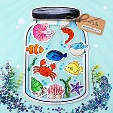 橡子教室 著色海洋觀察5件套組, 隨機出貨, 1套