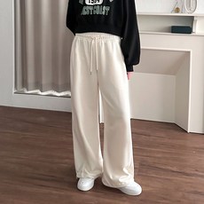 디어로라 여성용 사이드 핀턱 트레이닝 와이드 팬츠 BB_P002