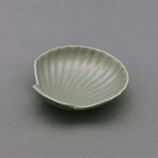 달소금 국산 도자기 앞접시 반찬접시 조가비찬기, 다크그레이, 1개
