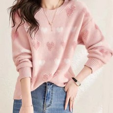 Paperments 女款可愛愛心柔軟保暖針織衫 12843