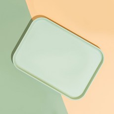 제로웨이스트 파스텔 사각 쟁반, 민트, 1개