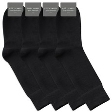 Cozy Label 男士棉紗4股素色紳士正裝襪 4雙