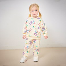 mollimelli 兒童款棉花糖熊上下服套裝