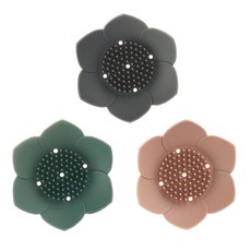 Flyto 矽膠花香皂碟套裝 3, 混色, 1套