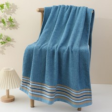 소니오 대형 소프트 샤워 바스타월 290g 폴리에스테르사, 01 컬러라인블루, 1개