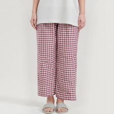 Modujam 四季九分紗染格紋大尺碼睡褲 MD9PCP-001