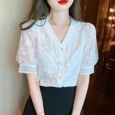 POPLARNC Ilri 鏤空蕾絲上衣