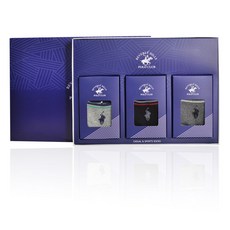 BEVERLY HILLS POLO CLUB 比佛利保羅 男士休閒馬球標誌襪子禮盒組 3雙組