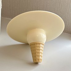 미르노아 녹은 아이스크림 유니크 오브제 탁상거울 MMM3465, 옐로우