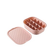 塑膠蓋襪子內衣收納盒 粉色 D_RD_59, 1個