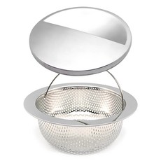 Good stop 304 不鏽鋼 圓形水槽濾網 + 半月形排水孔蓋, 1套, 1套