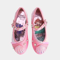 SHOOPENkids 女童小美人魚貝殼發光平底鞋