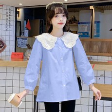 孕婦娃娃領長袖上衣