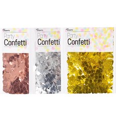 Joyparty 3款派對裝飾圓形亮片 1cm, 玫瑰金、銀、金, 1套