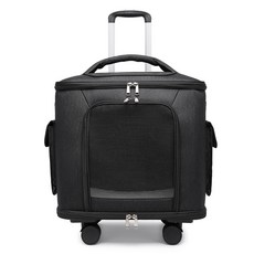 Chilsi 寵物簡易拉桿外出籠, 1個, 黑色