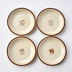 Modern House L 胖貓咪組合 D16, 1套, 混合顏色, 小菜盤 4種