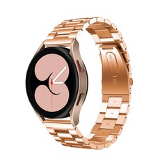IAMPANDA 智慧手錶相容霧面金屬錶帶 20mm, 玫瑰金
