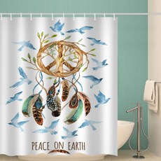 北歐簡約浴室浴簾 L32 款式1 165 x 180 cm, 1個