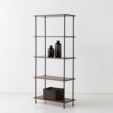 MARKET B EZBO 免工具層架, 5層, 可可胡桃木色