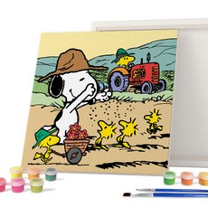 iLovePainting 花生 DIY PAINTING 25 x 25 cm, 史努比農作