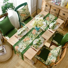 花朵綠色桌旗, 混色, 30 x 220 厘米