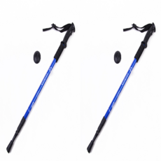 Raon Factory 3段簡約登山杖 2入組, 藍色